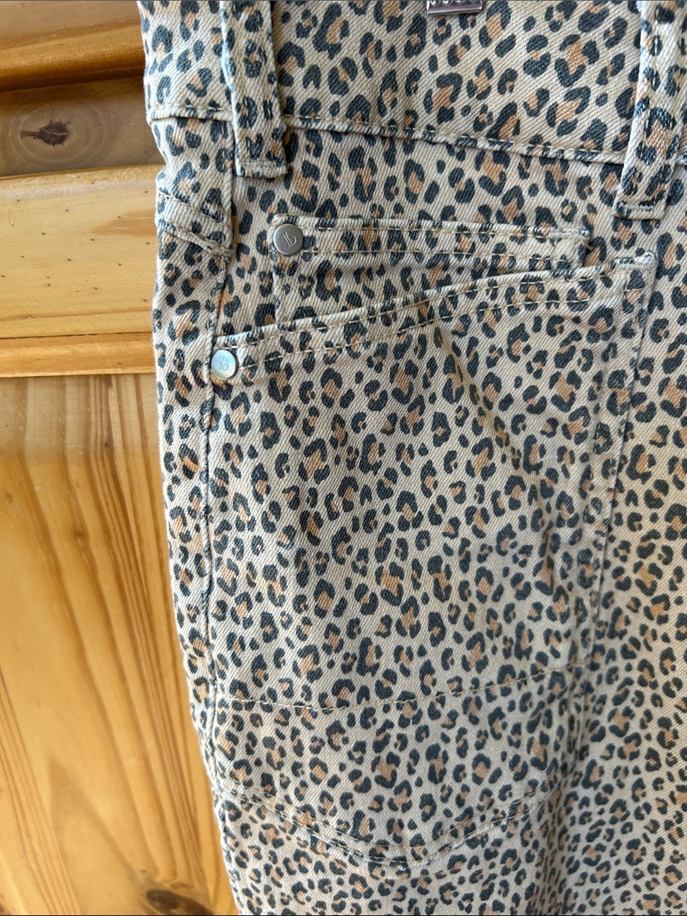 Anthropologie Pilcro Jeans The Wander Leopard Print Mid-Rise Pants 28 - Picture 4 of 10